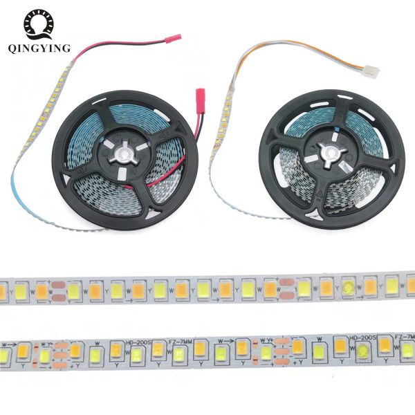 3 metros bicolor tira conduzida 2835 200led/m 2pin 3pin fita flexível de corrente constante 3000k 6500k (51-60w) x2 cores para lustre