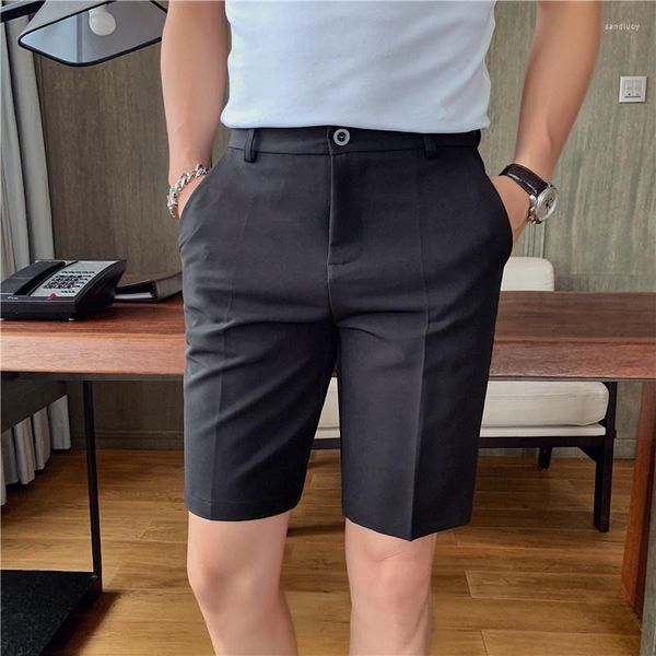 Shorts masculinos 2024 verão homens coreano moda bottoms calças casuais na altura do joelho streetwear calças legal respirável S-3XL