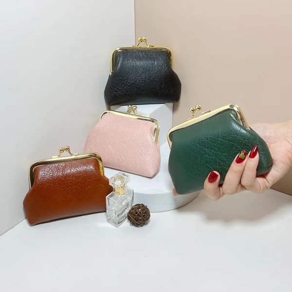 Frauen Kleine Neue Retro Geldbörse Damen Geld Schlüssel Kopfhörer Brieftasche Schnalle Candy Farbe Mädchen Münze Lagerung Taschen Beutel