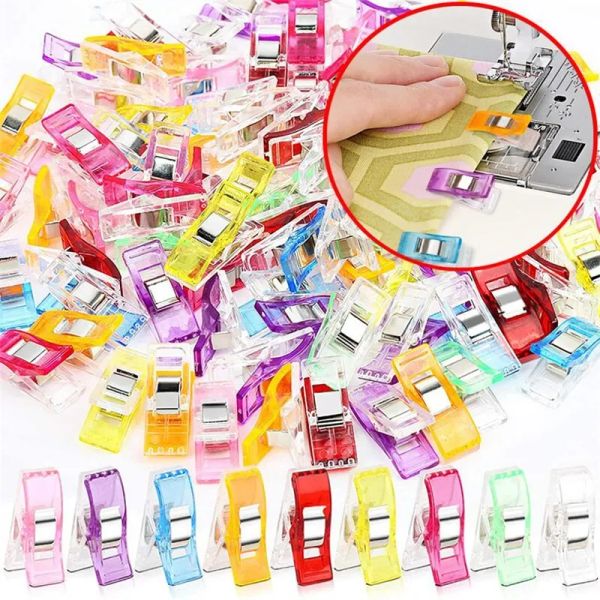 100 Teile/satz Nähen Clips Bunte Clips Kunststoff Handwerk Häkeln Stricken Sicherheits Clip Sortierte Farbe Bindung Clip Papier