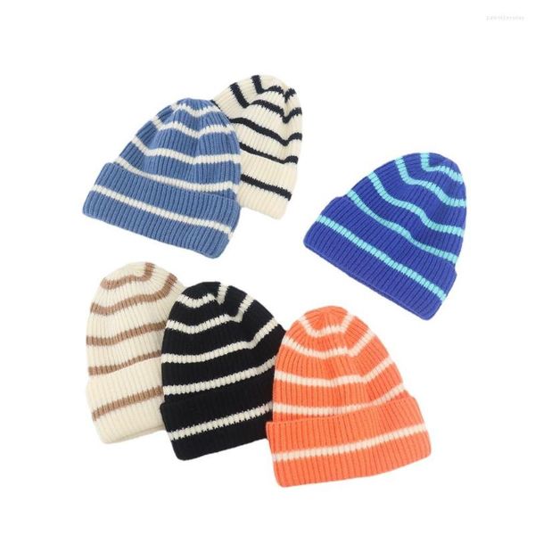 Berets Skullies Beanies Kinder Wintermütze Jungen Mädchen Gestrickte Hüte Für Baby Mütze Beanie Gorro Dicke Warme Motorhaube Jungen