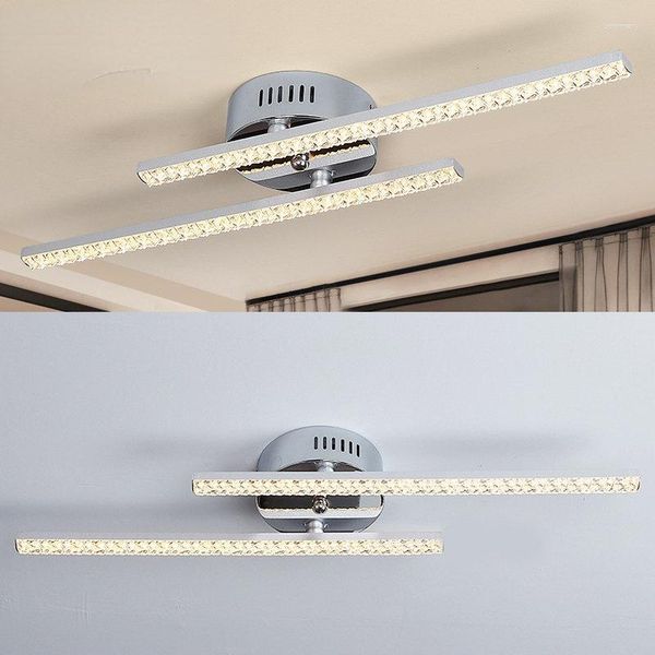 Lampada da parete a soffitto AC85-265V di lusso LED Bar Light a forma di diamante 2 luci per la decorazione della cucina della camera da letto del bagno