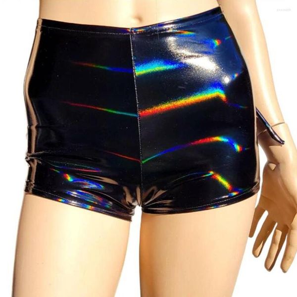 Женские шорты сексуальные узкие супер короткие глянцевые из ПВХ кожаные повседневные брюки наряд фитнес-тренировки High Street Club Party S-7xl