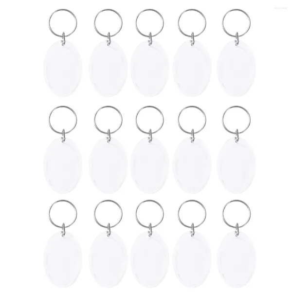 Schlüsselanhänger, 24 Stück, geteilter Ring, Schlüsselanhänger, Po-Rahmen, Schlüsselanhänger, rundes Bild, Acryl, individuell personalisiert