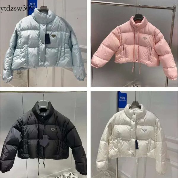 Jaquetas de grife mulheres para baixo parkas casacos inverno moda jaqueta curta estilo pra com letras jaqueta quente 4 cores cintura ajustável