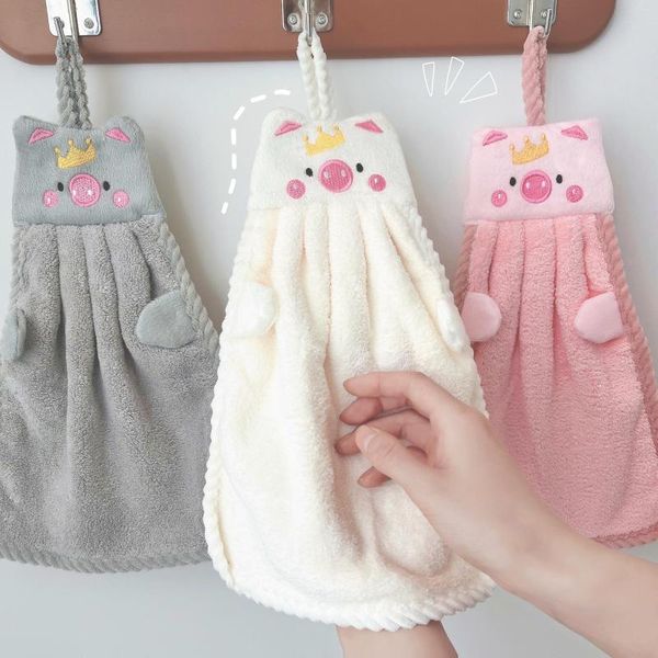 Towel Household Hanging Hand Cute Bathroom Kitchen Cartoon Dry