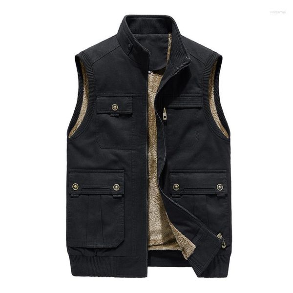 Gilet da uomo Gilet Autunno Inverno Moda Pile di cotone Calde giacche senza maniche Capispalla casual Gilet termici Abbigliamento da uomo