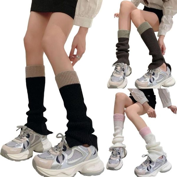 Женские носки, женские вязаные длинные расклешенные ботильоны в стиле Лолита в стиле Харадзюку, зимние теплые ботильоны до щиколотки
