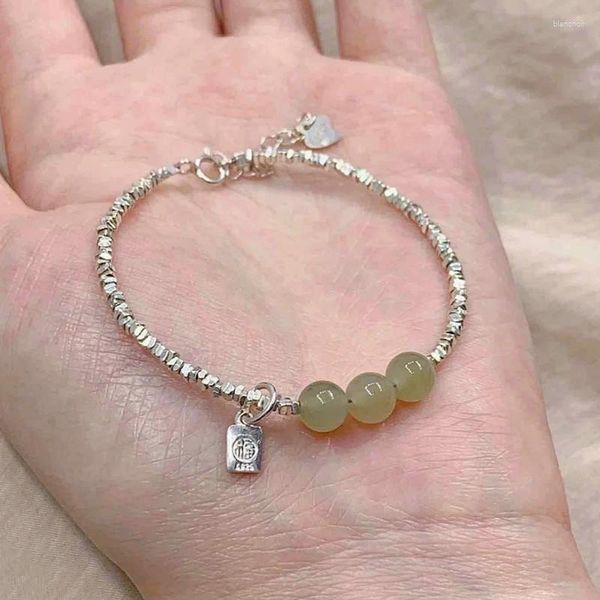 Link pulseiras design coreano espumante hetan jade charme pulseira para mulheres acessórios de jóias de luxo presentes de festa de casamento e485