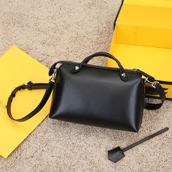 Черная бостонская сумка роскошная дизайнерская сумочка высококачественная сумка для одно плеч