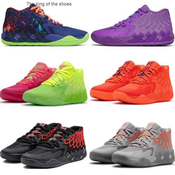 2023MB.012023 Stivali di alta qualità LAMELO Ball MB01 Rick and Morty Scarpe da pallacanestro da uomo Queen Galaxy Buzz City Rare Grigio Rosso Viola Glimmer rosa