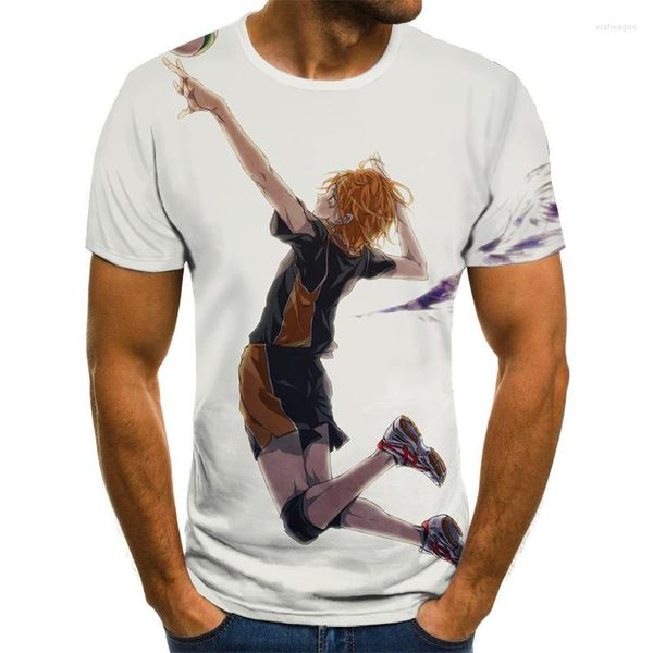 Camisetas masculinas 2023 Summer Fashion Anime Basketball Player 3DT Camisa Impressão Padrão de rua