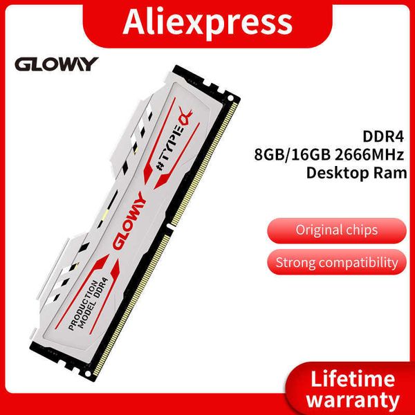Gloway Memoria RAM DDR4 8GB 16GB 32GB DDR4 PC 2666mhz 3000Mhz PC Memoria RAM 32GB DIMM ad alte prestazioni