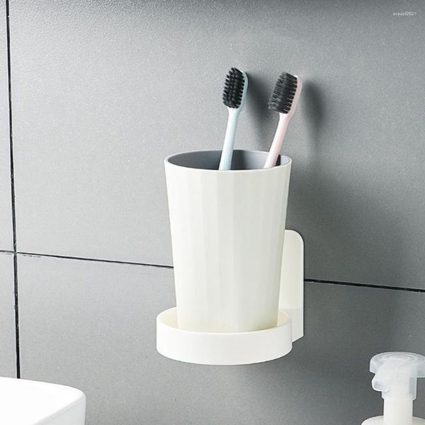 Scatole di stoccaggio moderna autoadesiva spazzolino da denti a portata di perforazione a colori solidi anti-deformed