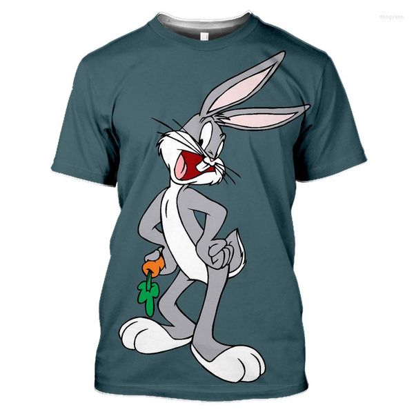 Camisetas masculinas 2023 estilo de verão impressão 3d moda de anime casual bugs camiseta de tamanho grande garotos e meninas