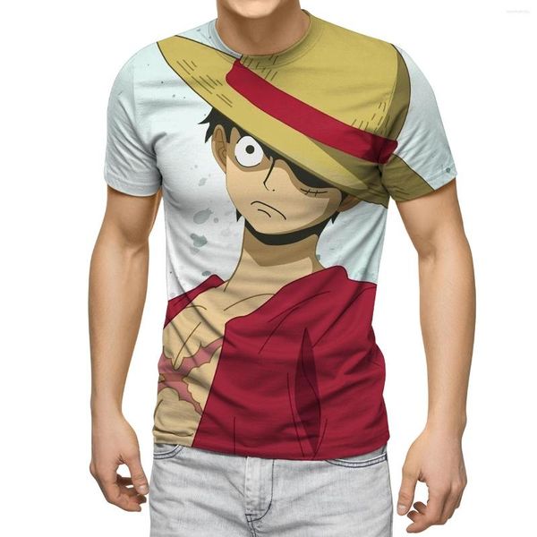 Erkek Tişörtleri Anime Tek Parçalı T-Shirt Erkek Monkeyd. Luffy Çocuk Giyim Karikatür Kıyafetleri Hızlı kuruyan gömlek
