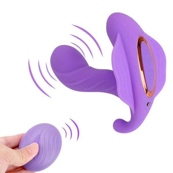 Beauty Items Klitoris-Stimulator, tragbarer Schmetterlings-Dildo, Vibrator, vibrierendes Höschen, Heizung, sexy Spielzeug für Frauen, kabellose Fernbedienung