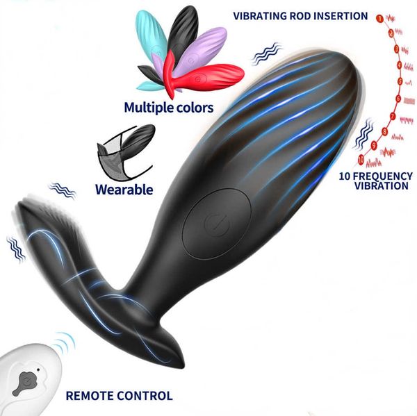 Itens de beleza controle remoto ovo vibrar ovo desgaste USB Charge vibratando o massageador de pr￳stata para homens e masturba￧￣o feminina