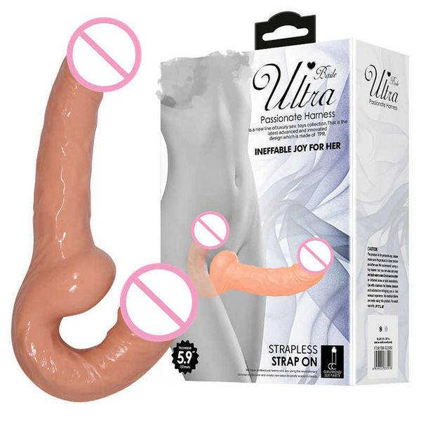 Articoli di bellezza TPR Pene realistico morbido Dildo grande Dildo a doppia testa Anale Masturbazione femminile Giocattoli per adulti Giocattolo erotico sexy per donne Lesbiche