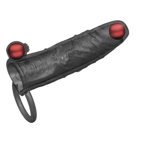 Sex Toy Massager vibratório Extensão para Homens Dildo Vibrador Reutilizável Penis Anel Manga Adulto Loja Brinquedos Casais