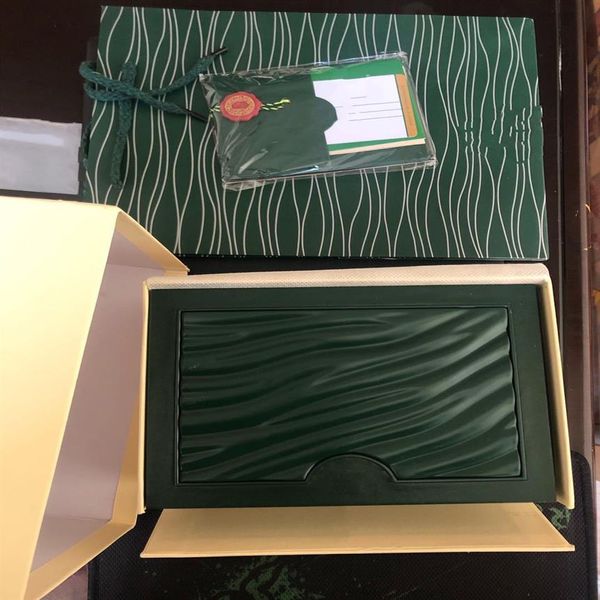 Le scatole regalo originali in carta da regalo verde del miglior marchio svizzero vengono utilizzate per la carta del libretto dell'orologio whole272I