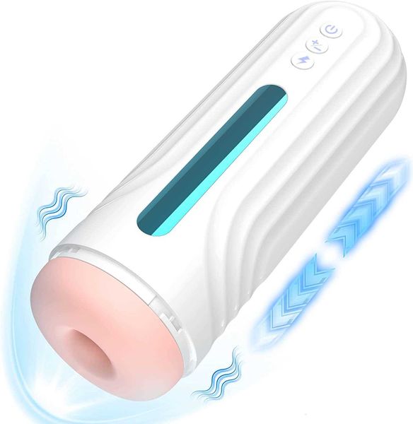Automatischer männlicher Masturbator mit 7 Schubvibrationsmodi Sexspielzeug Elektrische Masturbatoren Realistische Vagina -Stroker beste Qualität