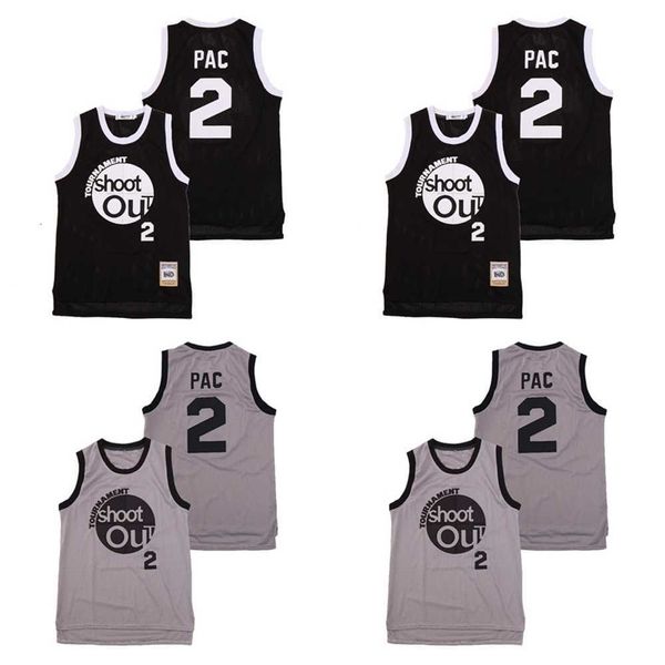 qqq8 Top Quality 1 Moive Tournament Shoot Out 2 PAC Jerseys College Basketball Sopra il costume Double Rim