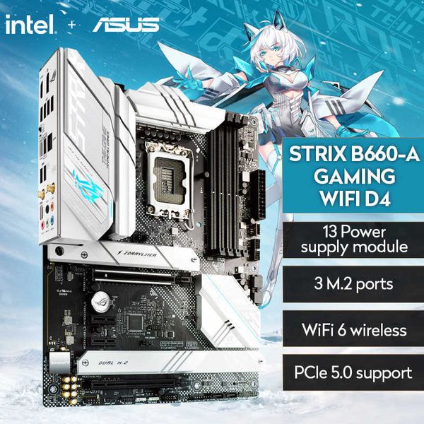 Asus new Rog Strix B660-A Gaming Wi-Fi D4 Белый компьютер Материнская плата CPU 12600KF/12700Ntel B660/LGA 1700