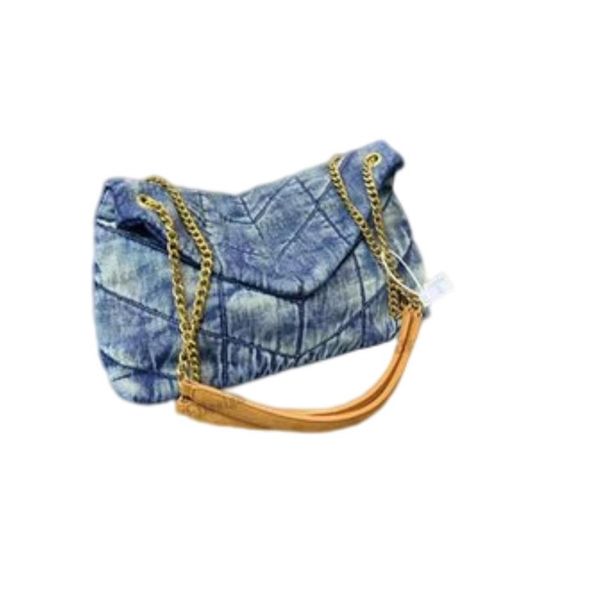 Designer Damen Washed Denim Bag LOULOU Puffer Fashion Classic Jeans Schulter Messenger Einkaufstaschen Luxus Designer Handtasche Purs229k