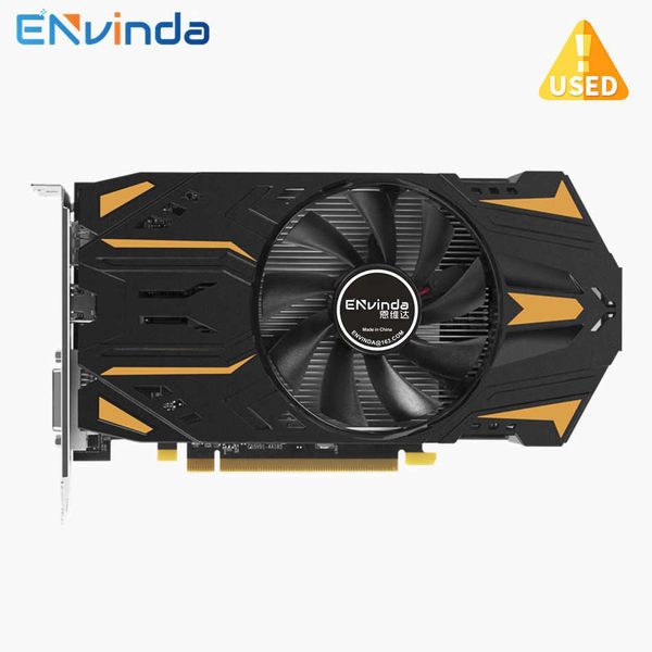 Utilizzato ENVINDA RX550 4GB GDDR5 Nuova scheda grafica Schede video a 128 bit per AMD Radeon placa de video