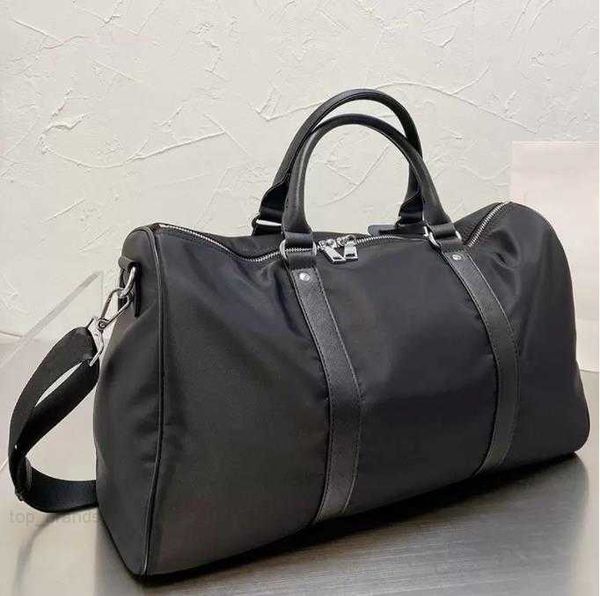 Hight Quality Men Fashion Duffle Bag Triple Black Nailon Travel Bags Mens Gange Buggage Gentleman Business Tote с плечевым ремнем 45 см.