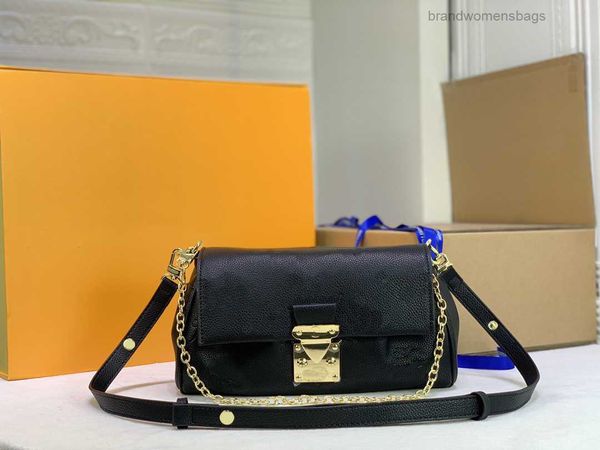 Mode Luxurys Umhängetasche Designer Taschen Lieblings-Tragetasche Frauen Handtaschen Volllederkette übergroß Geprägtes Muster M45859 Brandwomensbags