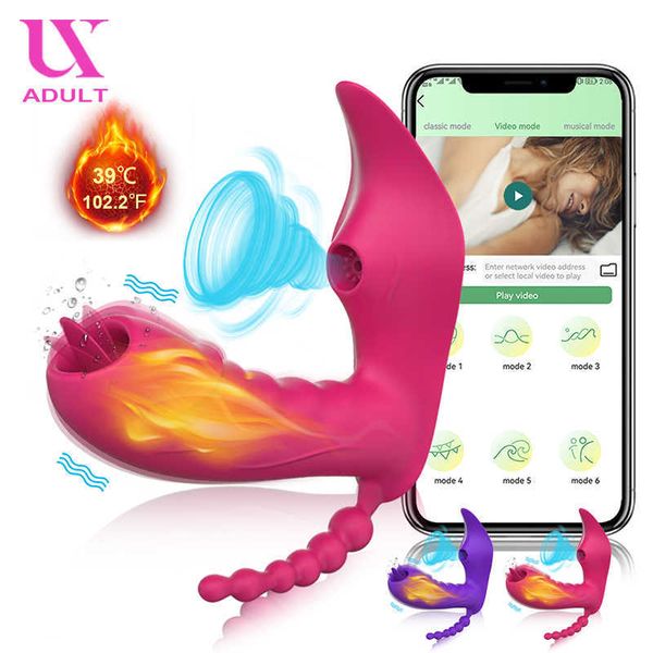 Articoli di bellezza Giocattoli sexy sottovuoto Bluetooth vibratore vibratore femminile per donne APP wireless telecomando mutandine vibranti giocattolo coppia adulto 18