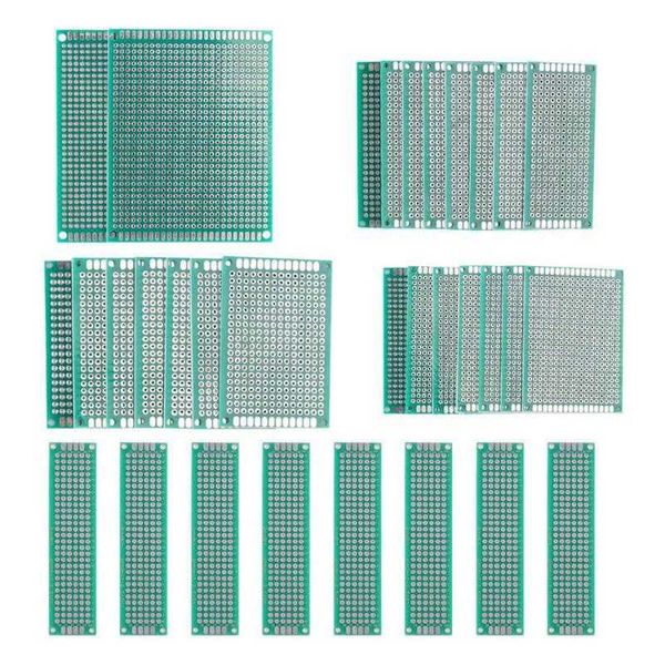 Çift taraflı PCB baskılı devre kartı 7x9 6x8 5x7 4x6 3x7 2x8cm Standart delik mesafesi 2.54mm kart onarım DIY lehimleme tahtaları