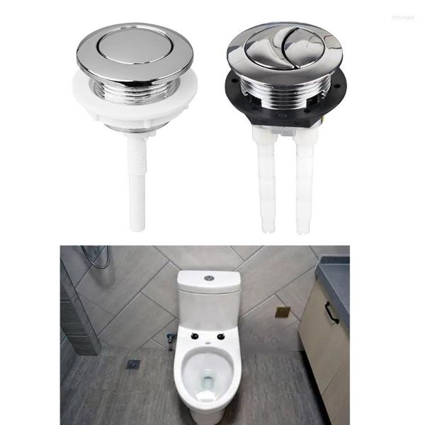 Tuvalet koltukları evrensel düğmeyi kaplar sifon tek/çift yedek uyum 38mm delik kapalı aksesuarlar push anahtarı