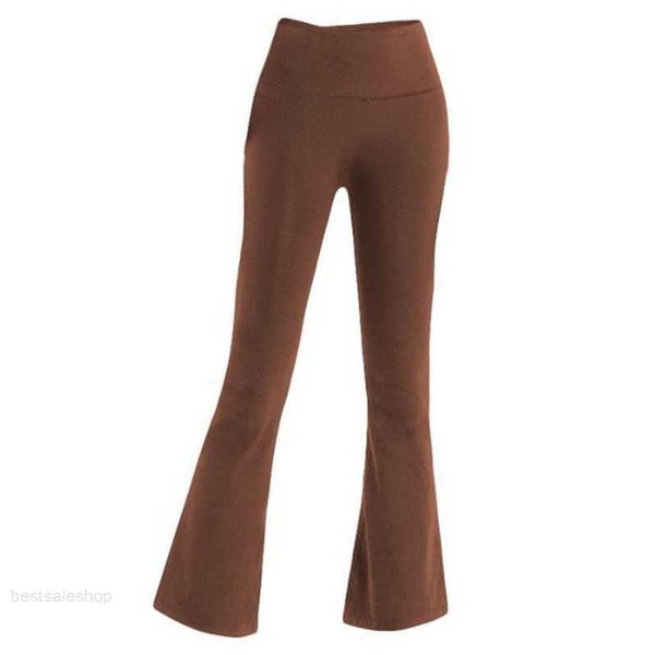 LU-088 SIE WOLLEN Schlaghose für Damen, Yogahose, super dehnbare Leggings mit hoher Taille, für Fitnessstudio, Workout, ausgestellte breite Killer-Beine, Hose für Damen