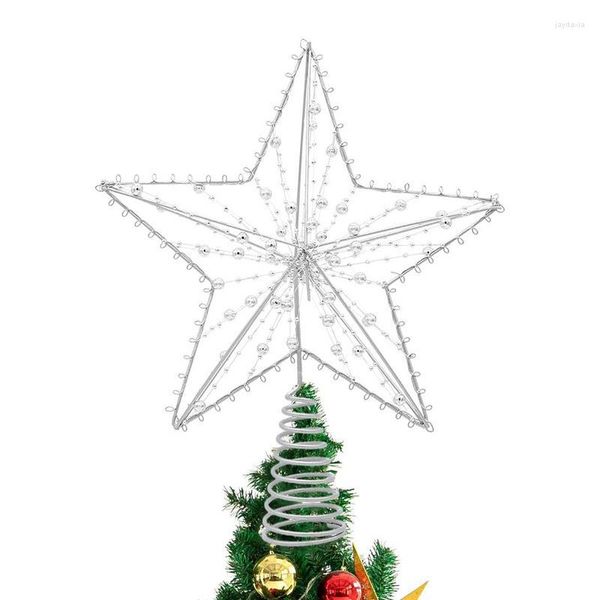 Decorazioni natalizie Albero Topper Star Decorazioni a tema glitterato con look classico adatto per regalare il tuo