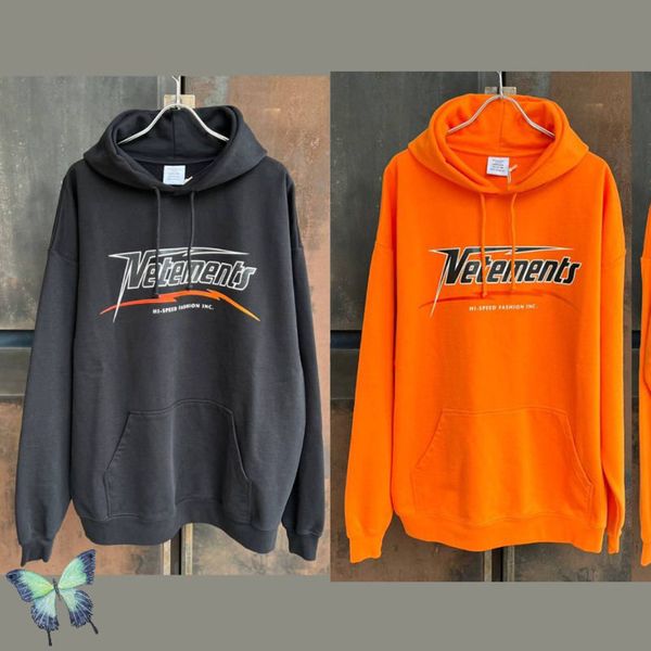 Herren Hoodies Sweatshirts Übergröße Vetements Orange Terry Herren Damen VTM Top Qualität Kapuze 231117