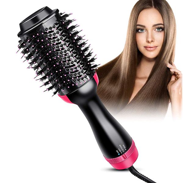 Escova secadora de cabelo elétrica, pente quente, alisador de cabelo multifuncional, ferramentas de estilo de cabelo, secador de cabelo