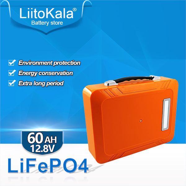 Liitokala 12V 80AH 60AH LIFEPO4 BATERIA LIFP LFP com BMS LED 5V USB Mobile Charge for Motor Boat Light Golf Car Ups 12.8V Battery 14.6v5a