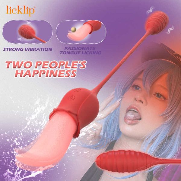 Articoli di bellezza LICKLIP 7 velocità Vibratore realistico della lingua leccata per le donne Capezzoli Stimolatore del clitoride Uovo di vibrazione Giocattoli sexy Femmina adulta