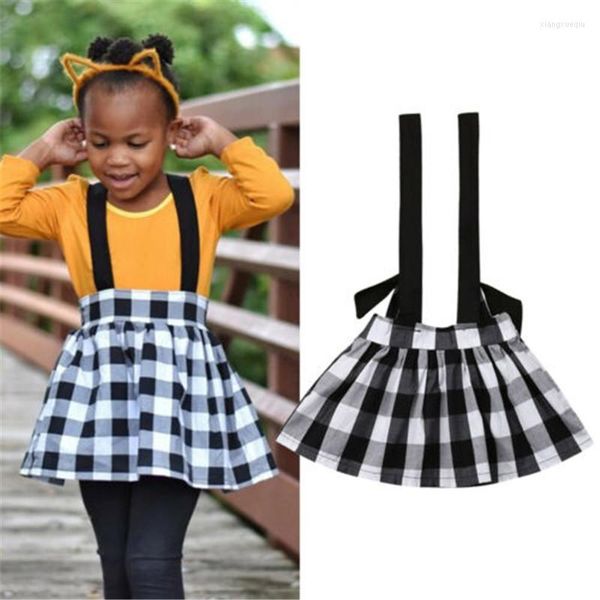 Mädchen Kleider 0-36M Baby Mädchen Kleid Sommer Schwarz Gestreiften Ärmel Schlinge Für Kinder Kinder Kleidung Party Bib strap Tutu