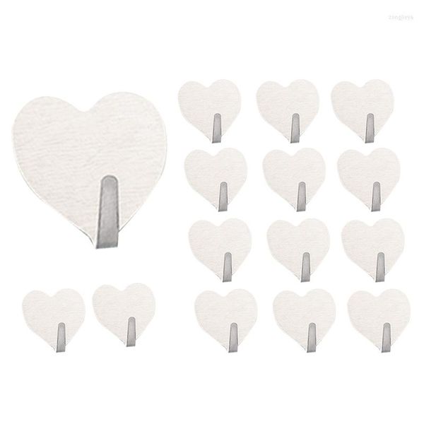 Ganci 15 Minimalista Love Heart Acciaio Inossidabile Gancio Appiccicoso Senza Unghie Senza Cuciture Decorazione Della Stanza Acchiappasogni