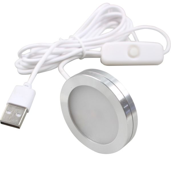 Ultra-Slim 8mm USB 5V 2W Light Light Ultra-Dunne Led Kast Mini Spot Light Sieraden Display Plafond Gemoteerde Indoor