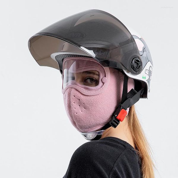 Caschi motociclisti autunno e inverno maschera calda in pile polare in pile polare Goggles ad alta definizione Fog Masque Masquel Moto Neuter Gender