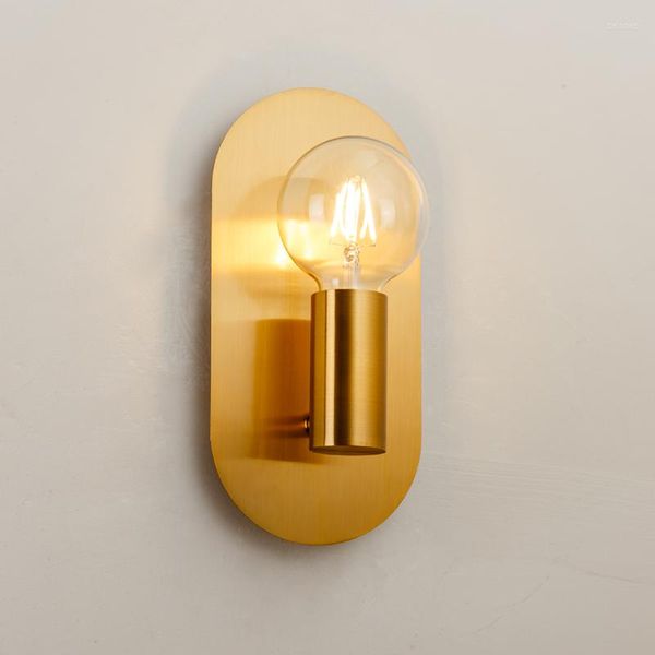 Lampada da parete Nordic Luxury Gold Lampade Led Mirror Lights Modern Sconce Bagno Vanity Light Fixtures Camera da letto Illuminazione Home Decor
