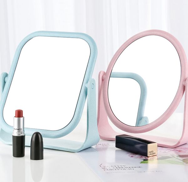 En son 19.2x15cm Lighted Vanity Mirror 360 Derece Çift Taraflı Vanity Özel Logo için Birçok Renk Seçenekleri Desteği