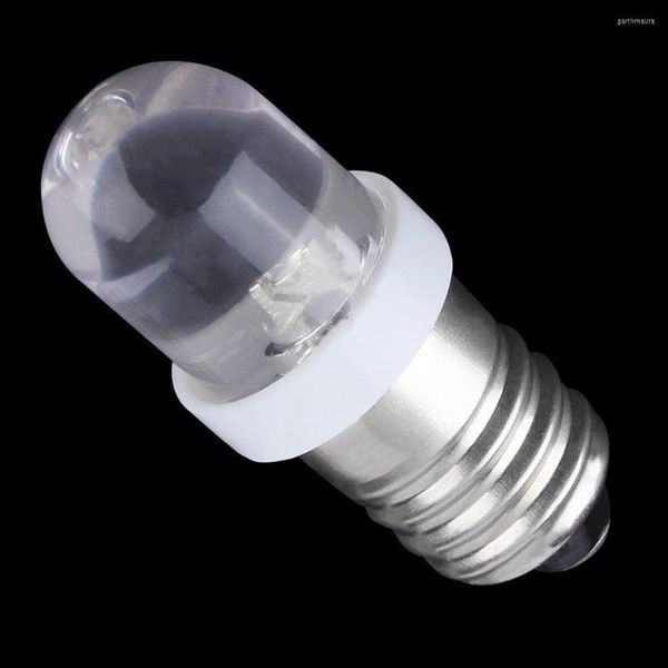 Marchio e alta qualità a basso consumo energetico E10 LED con base a vite Lampadina indicatore bianco freddo 6V DC Consegna veloce