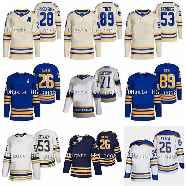 Q888 Victor Olofsson Hokey Forması 2022 Miras Klasik Rasmus Dahlin Alex Tuch Jeff Skinner Ukko-Pekka Luukkonen Cody Eakin Owen Power Tage