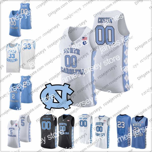 Vestes de basquete universitário Custom North Carolina Tar Heels 2020 Basketball 2 Cole Anthony 5 Armando Bacot Brooks Robinson Francis Harris UNC Masculino Youth Kid Jersey